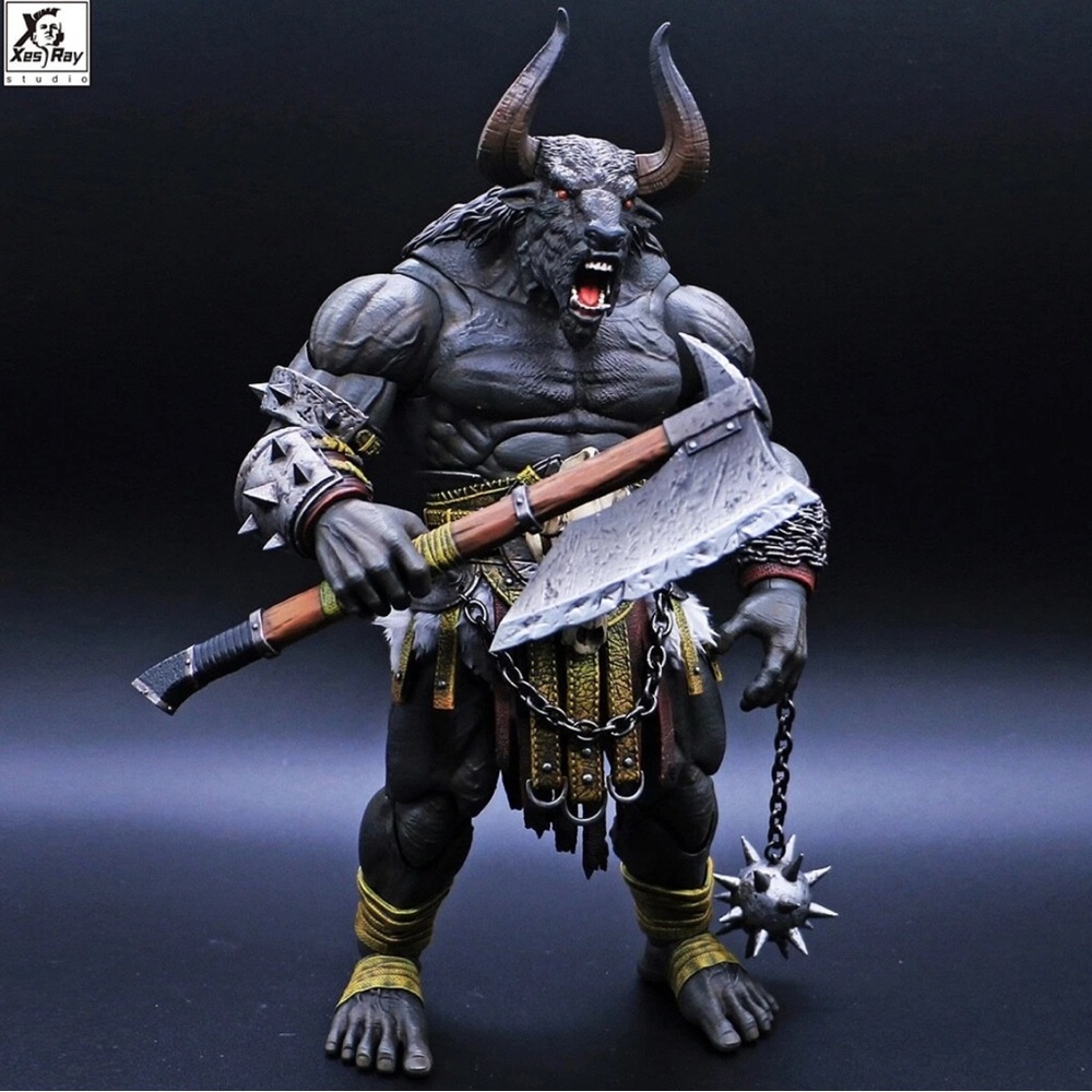 Black and Brown Minotaur Action Figure